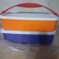 2 contenitori rettangolare tupperware 1 litro 