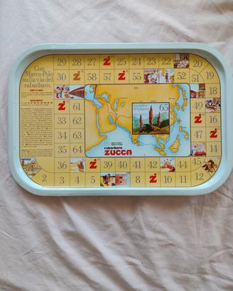 Vassoio vintage con gioco  "Marco Polo .."