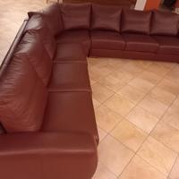 divano con letto matrimoniale in vera pelle 