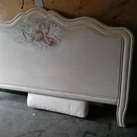 Testata Letto Matrimoniale legno dipinta a mano