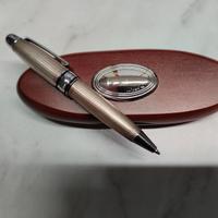 SCATOLA LEGNO ARGENTO CON PENNA