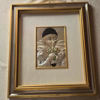 Quadro Pierrot in Argento GISCA - Vintage