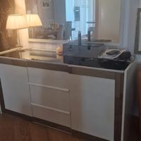 Madia contenitore con 3 cassetti e specchio