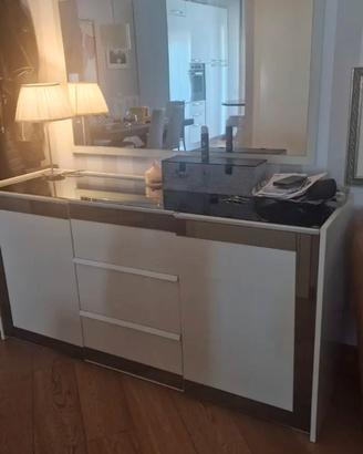 Madia contenitore con 3 cassetti e specchio