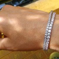 ENORME bracciale tennis oro bianco con diamanti