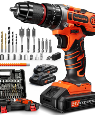 21V Avvitatore a Batteria, Trapano a Percussione 4