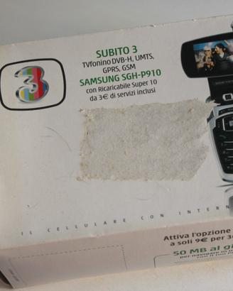 SAMSUNG SGH-P910 2006 con BOX, bundle "Tre" SIMLOC