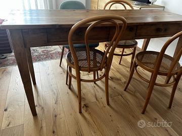 Tavolo legno massello restaurato