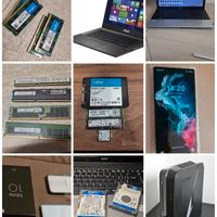 Pc portatili fissi Ram ssd  hd  Nas e componenti 
