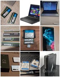 Pc portatili fissi Ram ssd  hd  Nas e componenti 