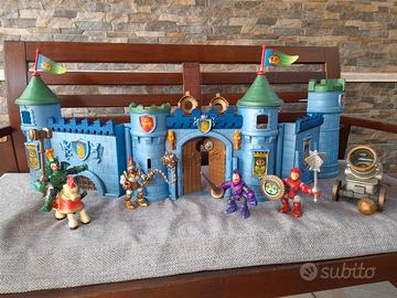 castello medioevale completo con cavalieri e lance