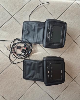 poggiatesta con televisori auto