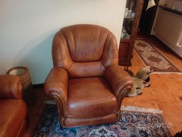 Poltrona relax Marrone Cognac