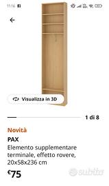 mobile 
ikea pax, effetto rovere