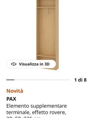 mobile 
ikea pax, effetto rovere