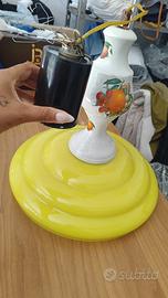 Lampadario ceramica e vetro