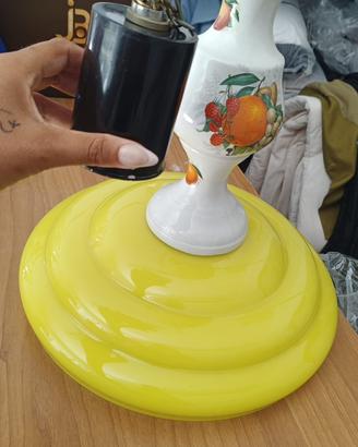 Lampadario ceramica e vetro