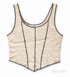 Top corsetto Subdued crema taglia S