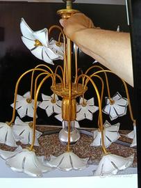 lampadario in vetro 