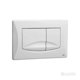 Placca OLI River Mech 638501 Doppio Tasto Bianca