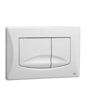 Placca OLI River Mech 638501 Doppio Tasto Bianca