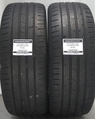 2 PNEUMATICI USATI 215/50R18 92V K125 HANKOOK GOMM