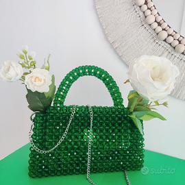 Borsa da cerimonia in perline verdi Handmade 💚