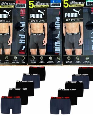 boxers di puma da 5 pezzi  taglia s m l xl 