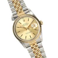 Rolex date just 16013 acciaio oro garanzia 24 mesi