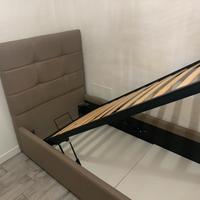 Letto singolo contenitore imbottito