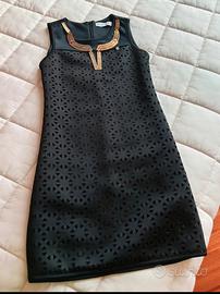 Vestitino elegante nero oro xs