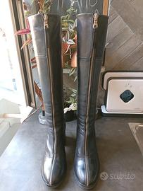 Stivali TATOO in vera pelle nera n. 39 - Come Nuov