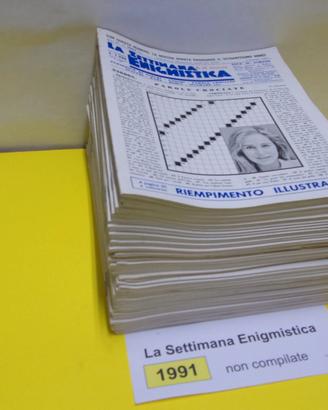 LA SETTIMANA ENIGMISTICA, anno 1991, NON compilati