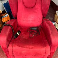 Poltrona Elettrica alcantara/velluto telecomandata