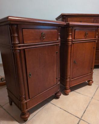 set comò e due comodini legno 
