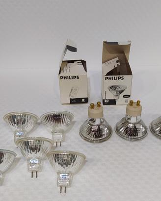 8 lampadine Alogene Spot (luce calda)