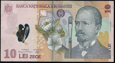 ROMANIA banconota 10 LEI del 2008