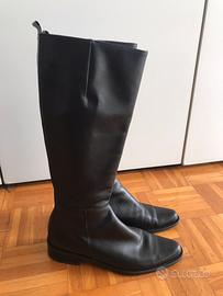 Stivali in pelle neri