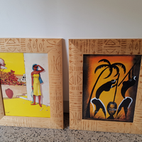 Coppia di quadri africani