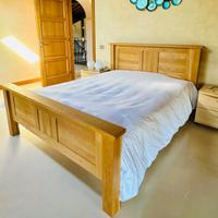 Letto MATRIM. Completo, in Rovere Massello