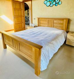 Letto MATRIM. Completo, in Rovere Massello