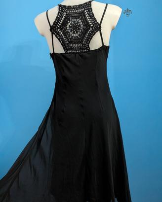 Abito donna gotico dark elegante nero 