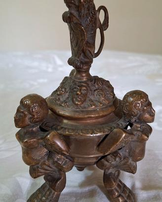 Antico Calamaio da Scrivania in Ottone - Fine '800