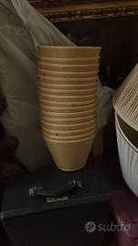 16 paralumi in linone color giallo ocra