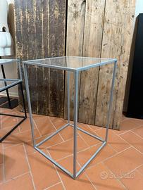 Tavolino alto ferro e plexiglass