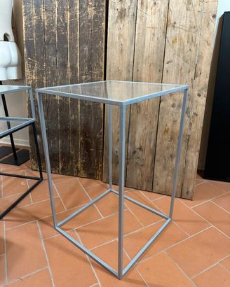 Tavolino alto ferro e plexiglass