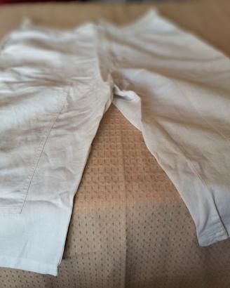 Pantaloni Capri Pinocchietti OVS Sport in Lino Bia