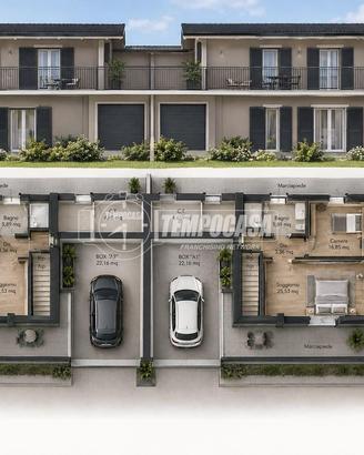VILLE BIFAMILIARI LIBERE SU TRE LATI DI NUOVA COST