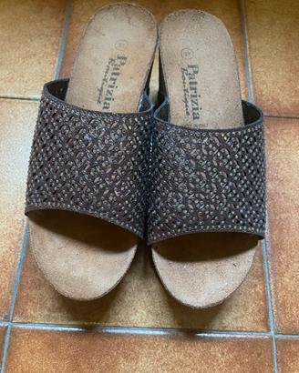 Sandalo con tacco a zeppa h 6cm
