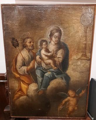 Quadro Sacra Famiglia - olio su tela